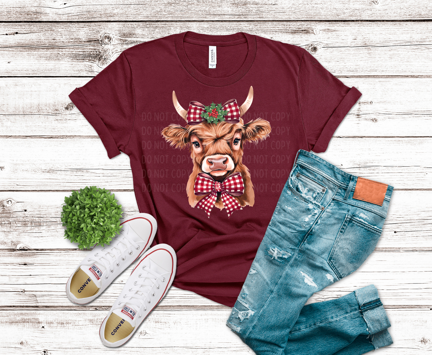 Premade Gang Sheet | Christmas Highland Cow