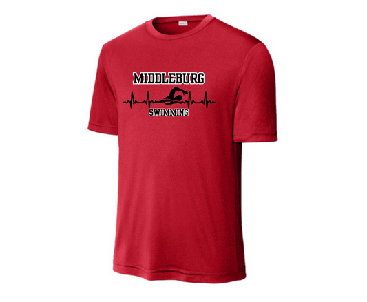 MHS Swimmer Heartbeat |  Dri - Fit