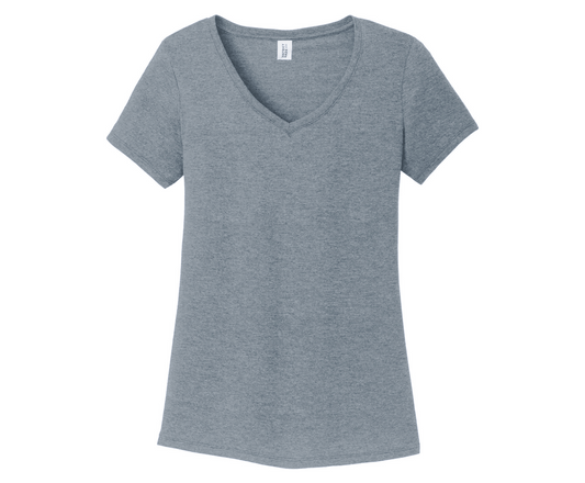 District ® Women’s Perfect Tri ® V-Neck Tee | Flint Blue Heather