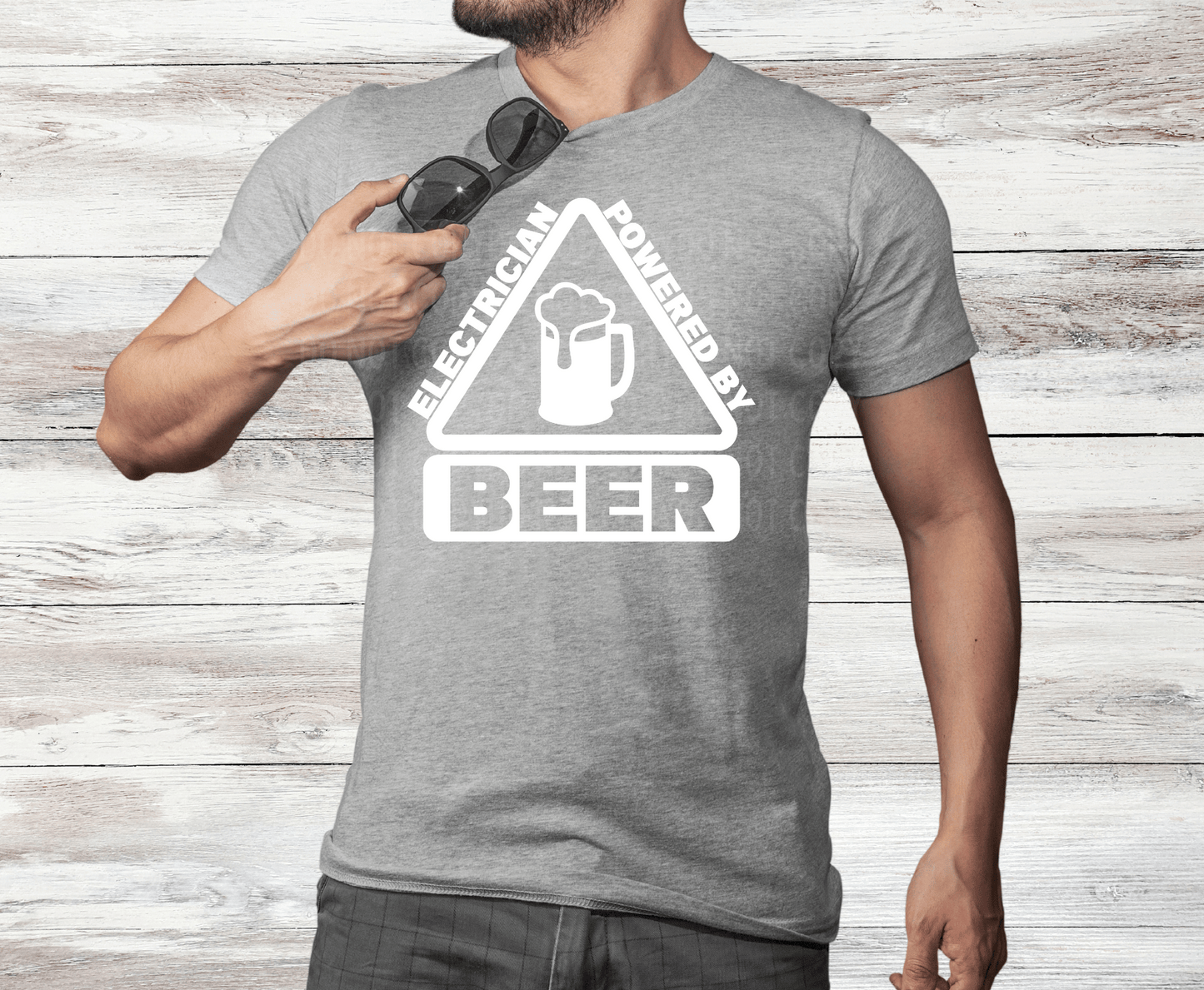 Electrician Powered By Beer | DTF