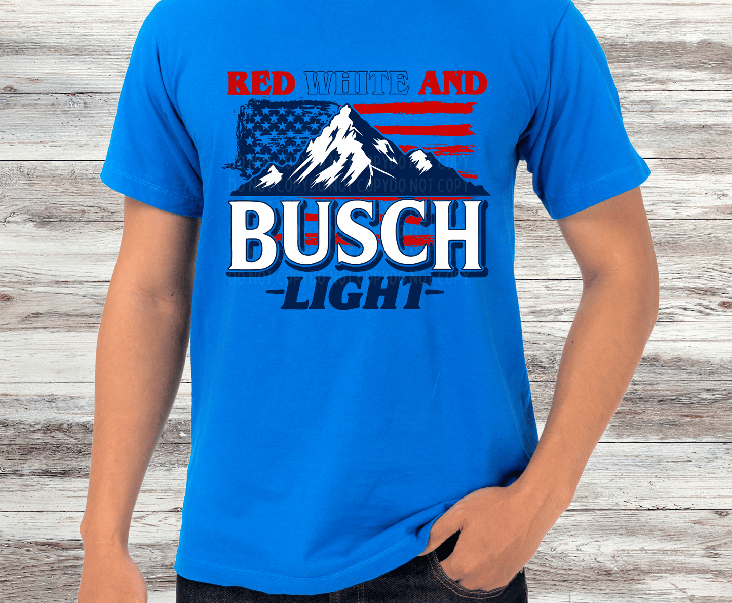 Red, White, Busch Light | DTF