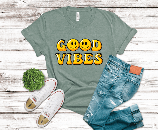 Good Vibes Smiley  | DTF