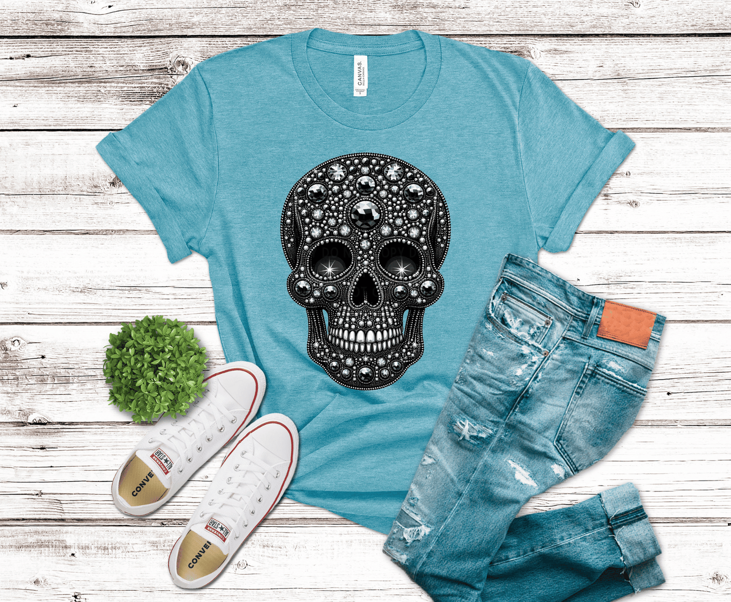 Rhinestone Skull | DTF