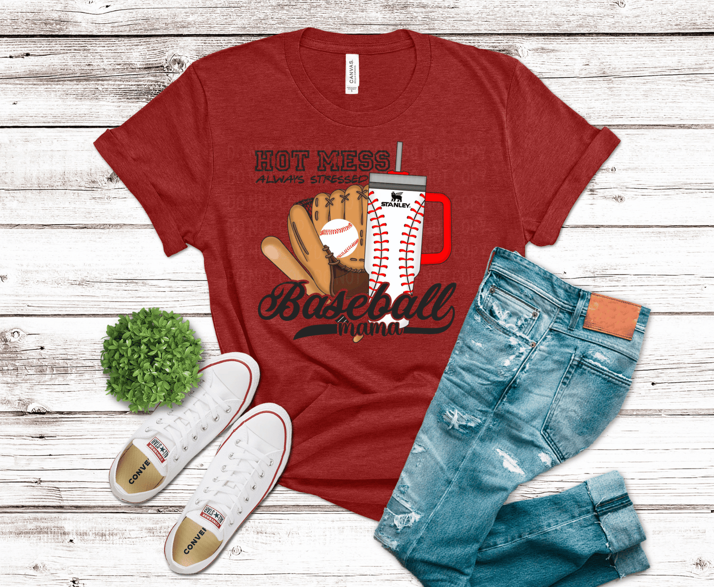 Hot Mess Baseball Mama | DTF