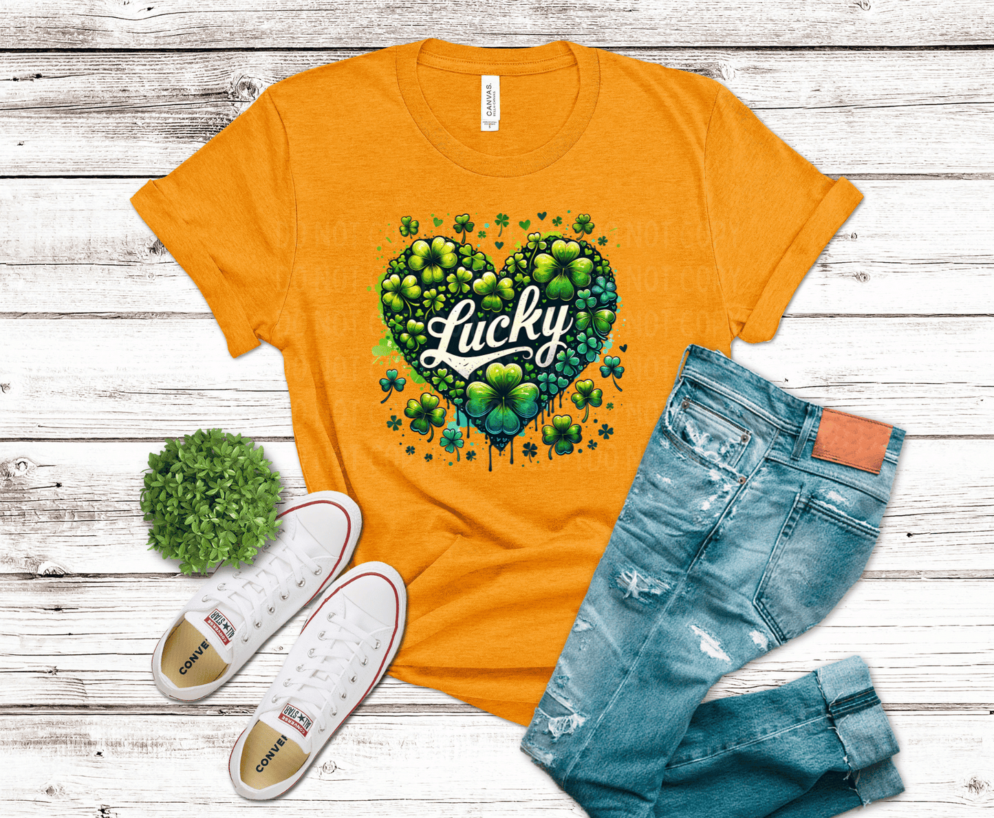 Lucky Shamrock Heart | DTF