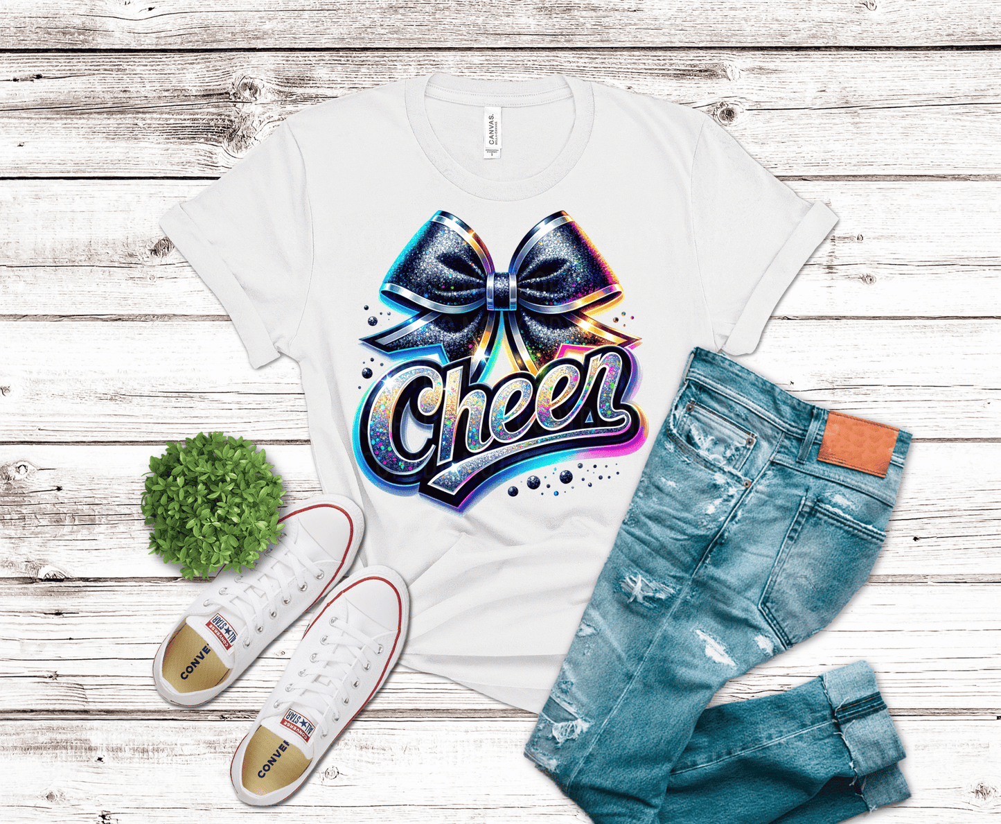 Shiney Cheer Bow | DTF