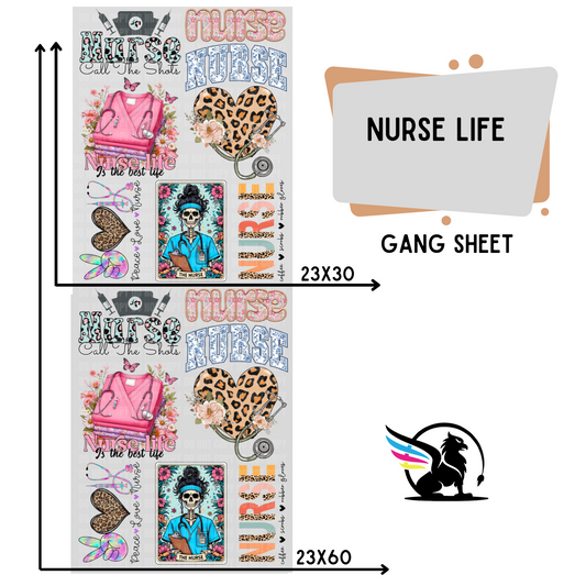 Premade Gang Sheet | Nurse Life