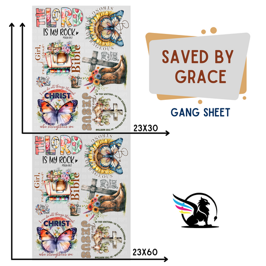 Premade Gang Sheet | Saved By Grace