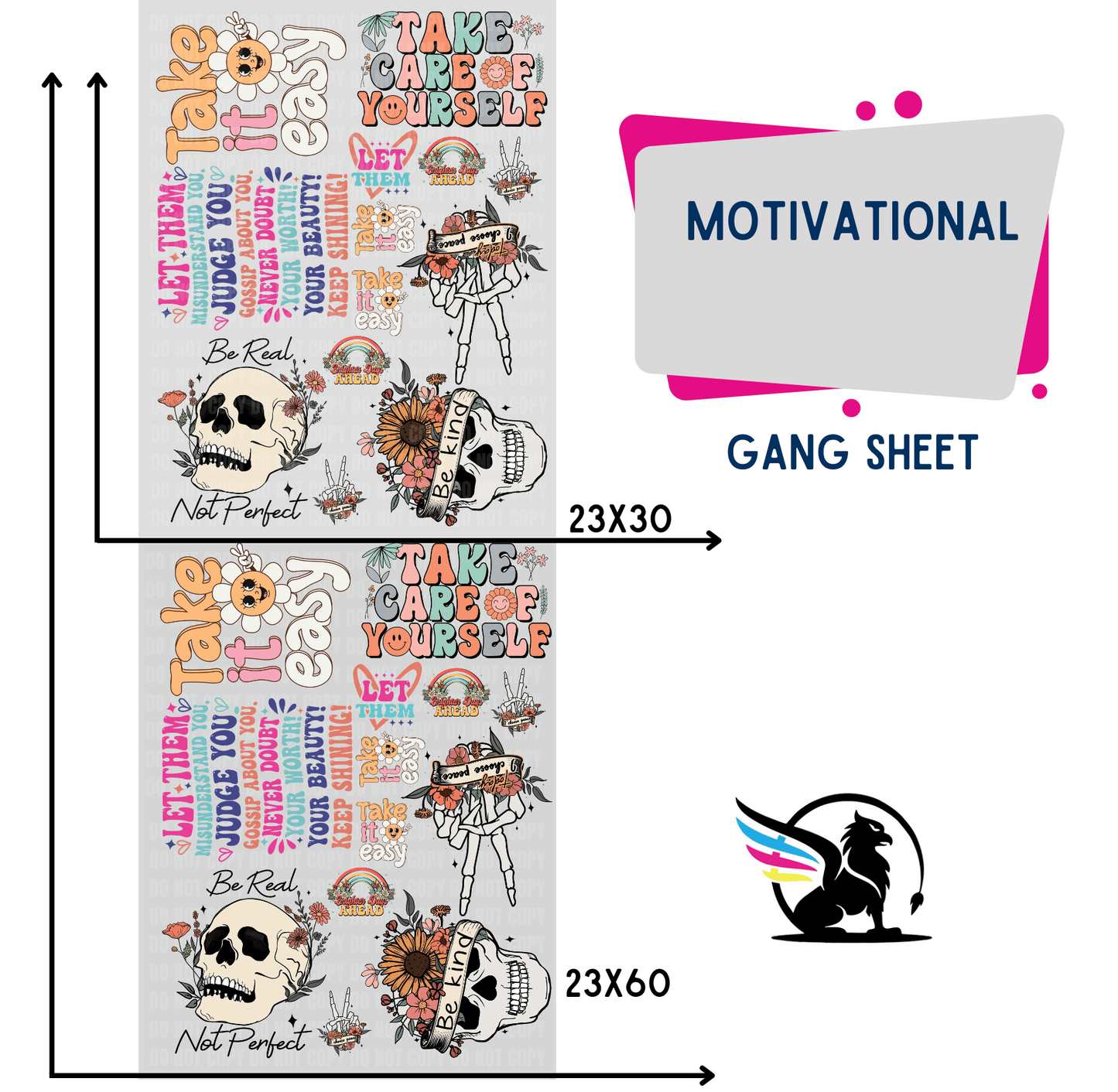 Premade Gang Sheet | Motivation