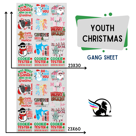 Premade Gang Sheet | Youth Christmas