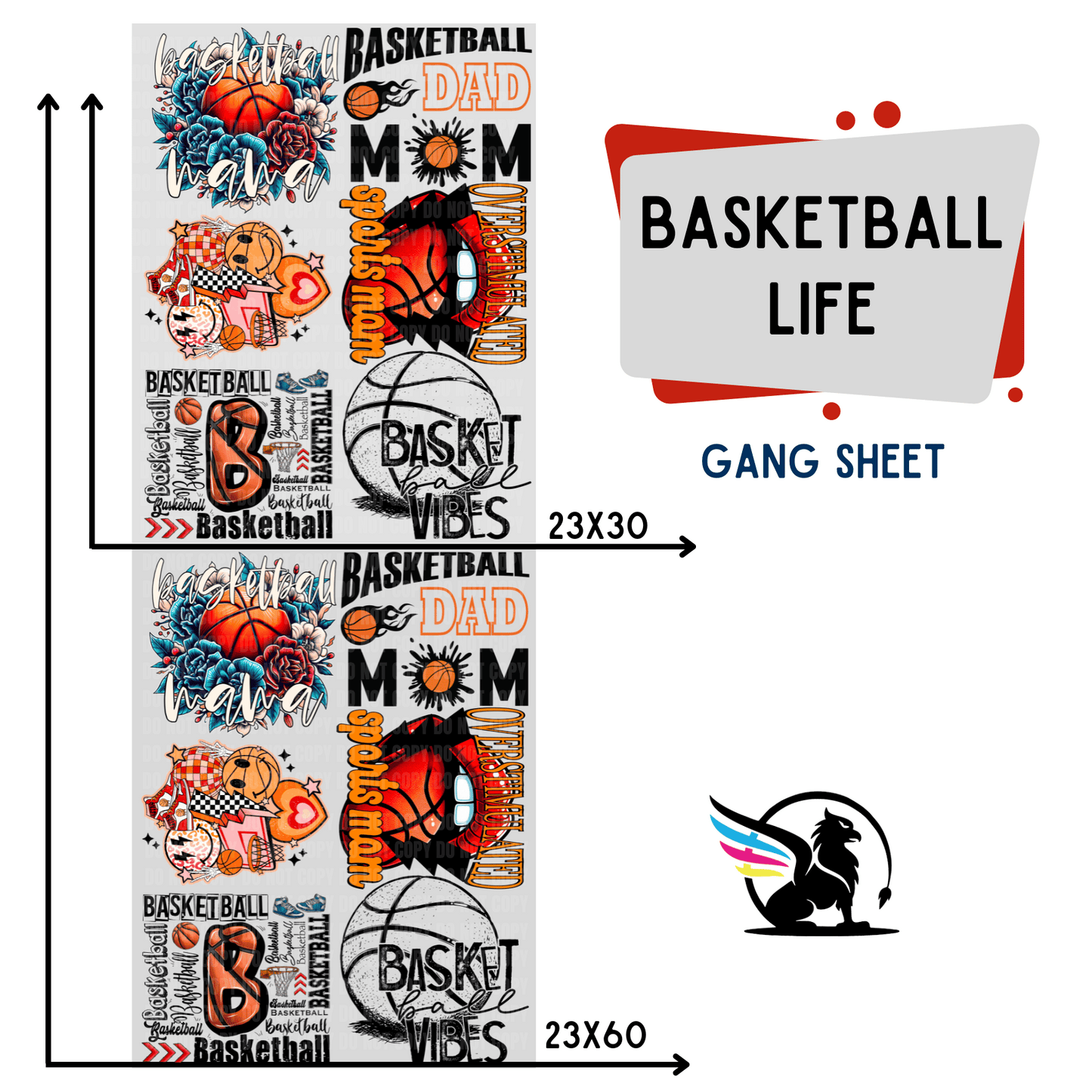 Premade Gang Sheet | Basketball Life