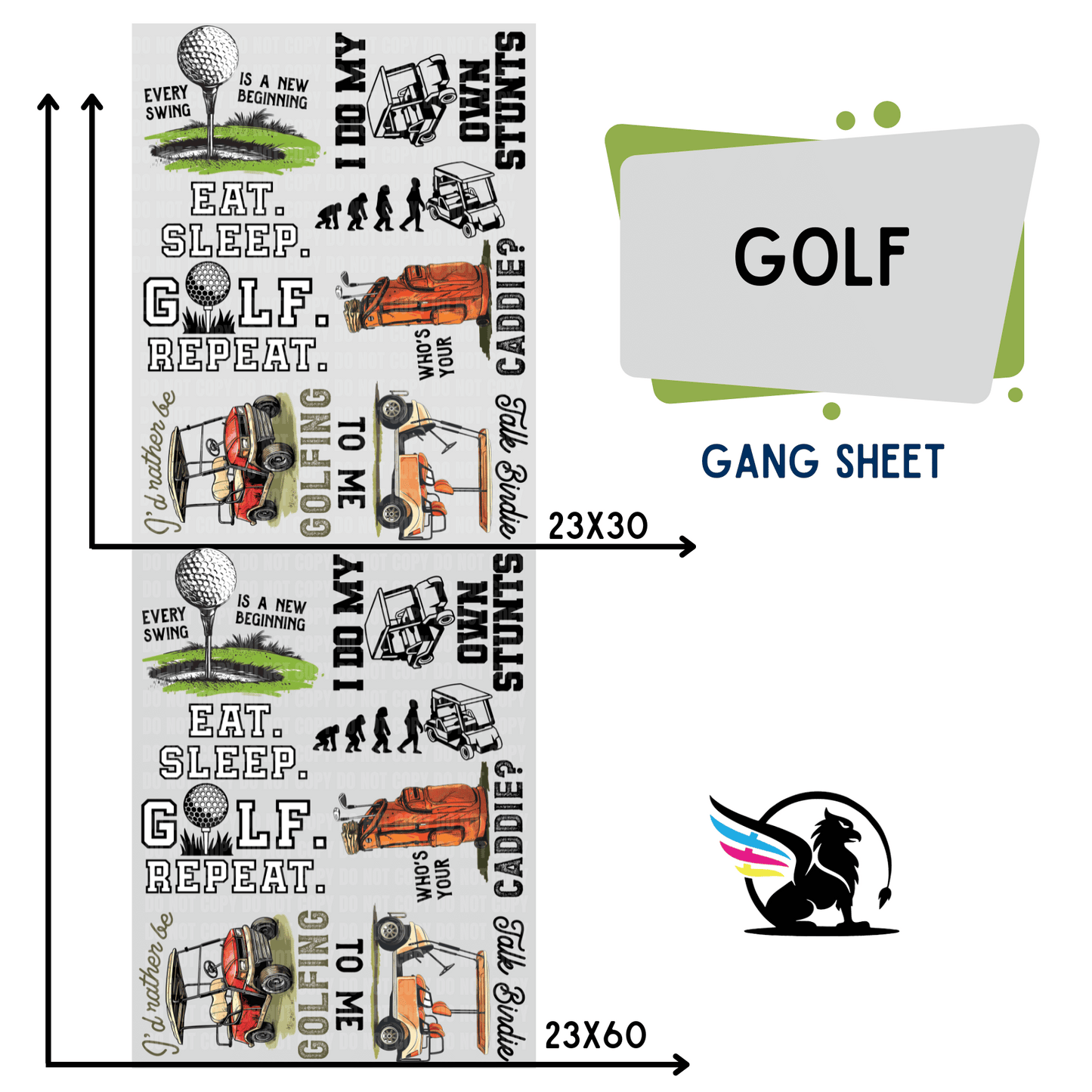 Premade Gang Sheet | Golf