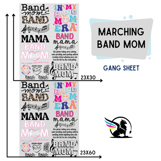 Premade Gang Sheet | Marching Band Mom