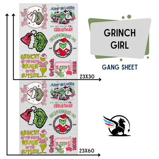 Premade Gang Sheet | Grinch Girl