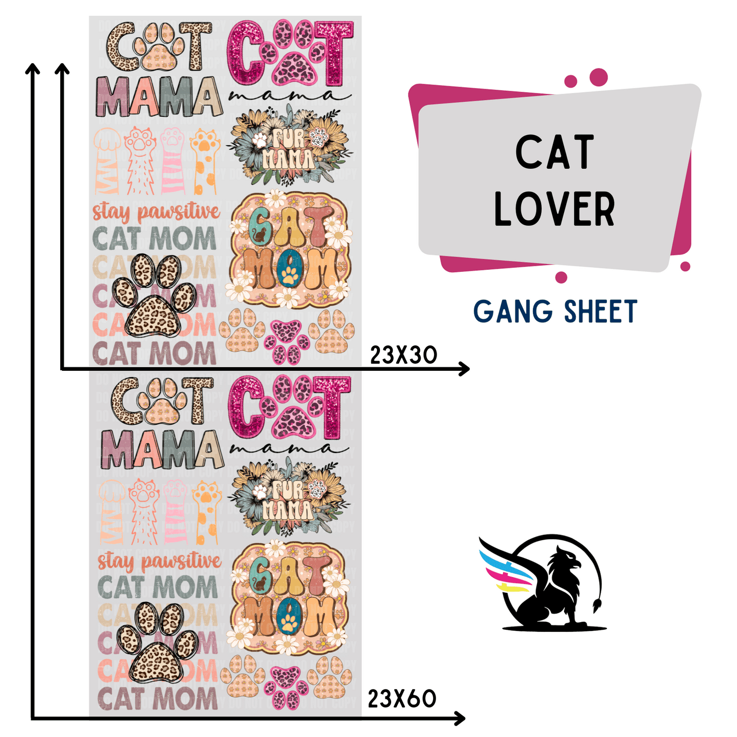 Premade Gang Sheet | Cat Lover