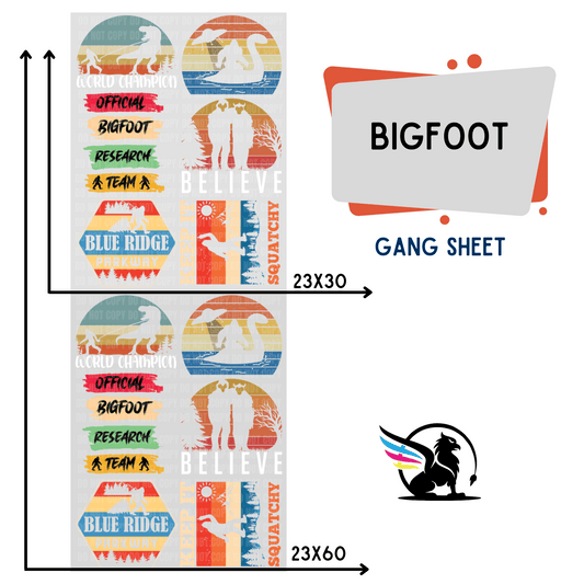 Premade Gang Sheet | Bigfoot