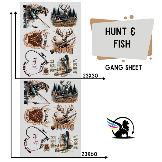 Premade Gang Sheet | Hunt & Fish