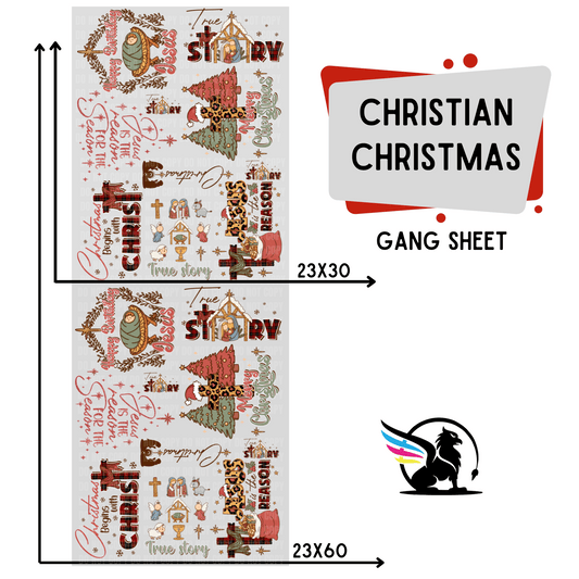 Premade Gangsheet | Christian Christmas