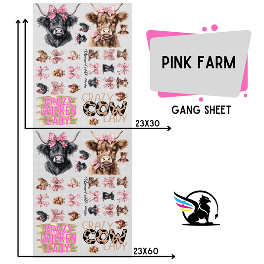 Premade Gang Sheet | Pink Farm