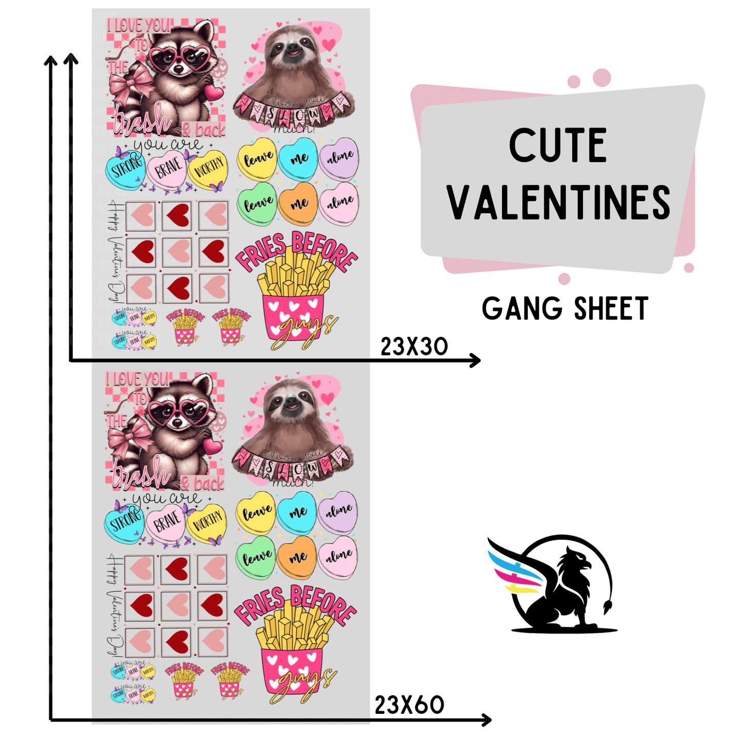 Premade Gang Sheet | Cute Valentines