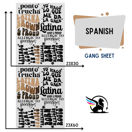 Premade Gang Sheet | Spanish