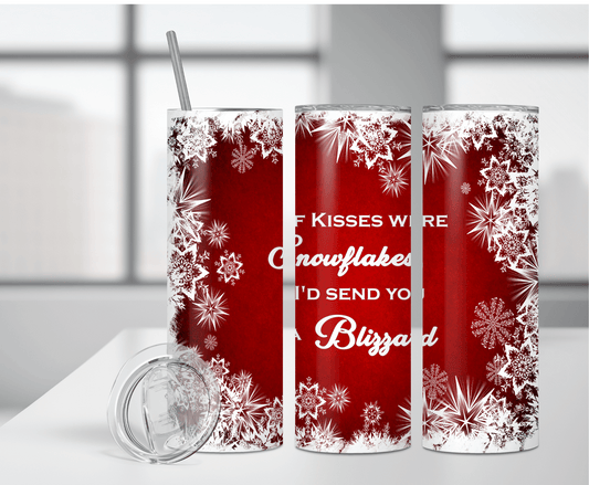 Snowflake Kisses  | Sublimation Tumbler Transfer