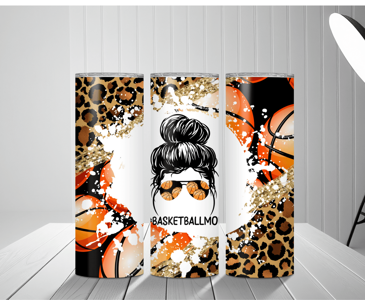 Messy Bun Basketball Mom | Sublimation Tumbler Transfer