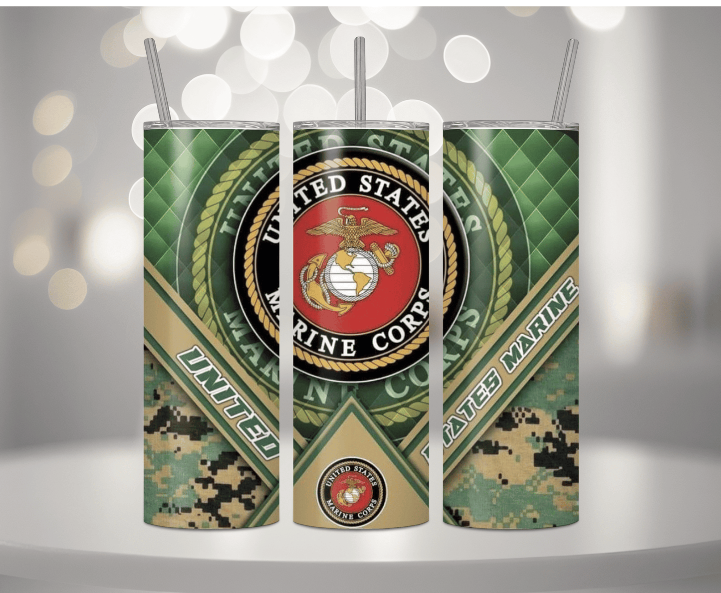 Green Marines | Sublimation Tumbler Transfer