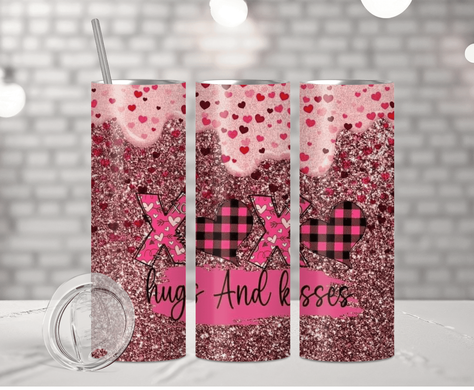 Hugs And Kisses Sublimation Tumbler Transfer Griffin Expressions