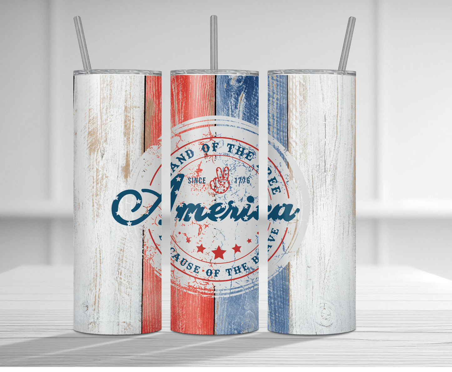 Land Of The Free | Sublimation Tumbler Transfer
