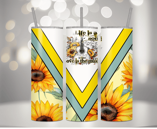 Life Is A Song | Sublimation Tumbler Transfer