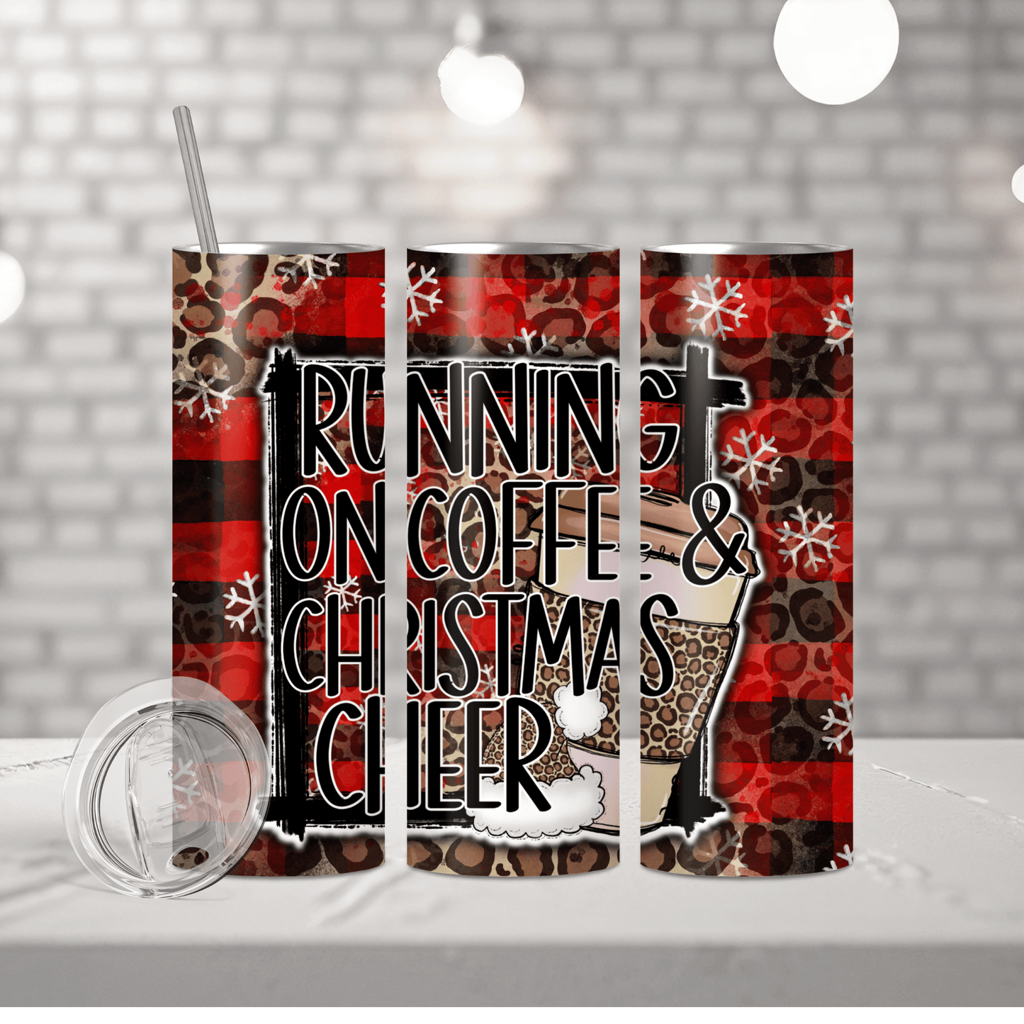 Coffee & Christmas Cheer | Sublimation Tumbler Transfer