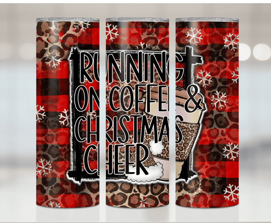 Coffee & Christmas Cheer | Sublimation Tumbler Transfer