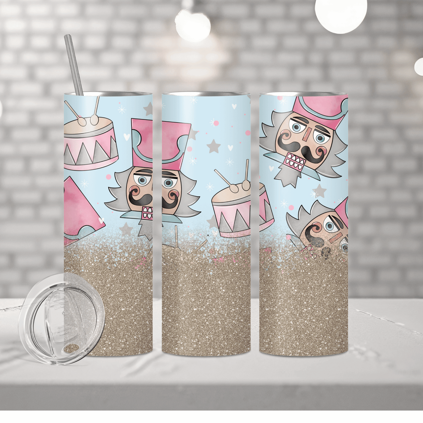 Pink Nutcracker Christmas  | Sublimation Tumbler Transfer