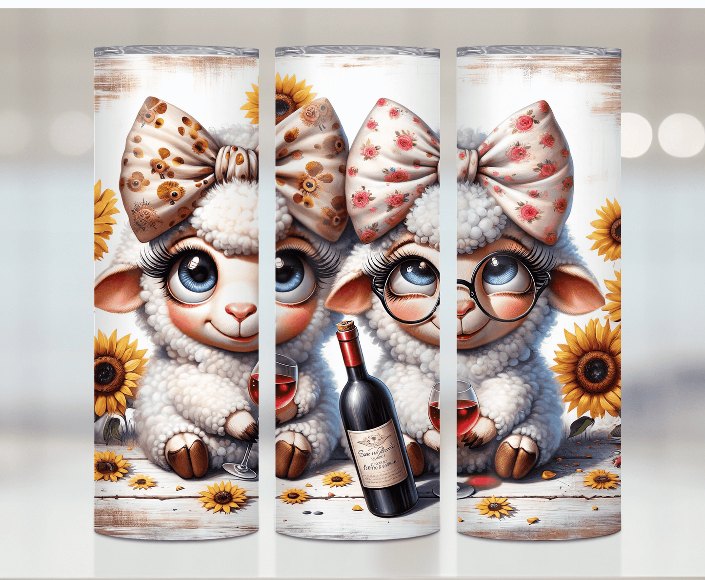 Wine Sheep | Sublimation Tumbler Transfer