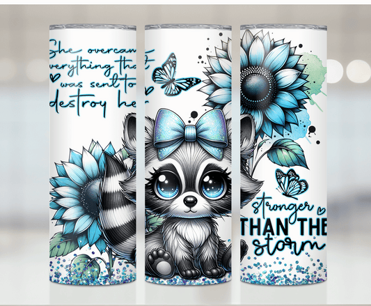 Raccoon Strong | Sublimation Tumbler Transfer