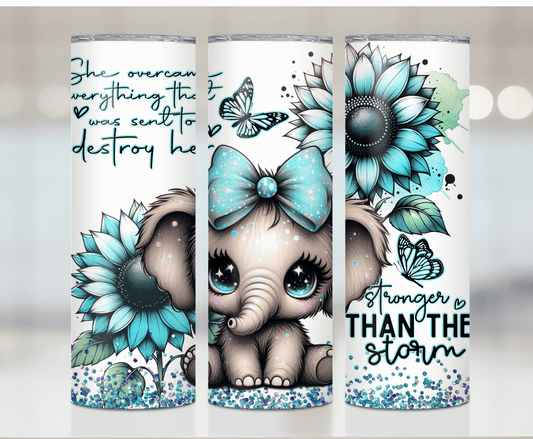 Elephant Strong | Sublimation Tumbler Transfer