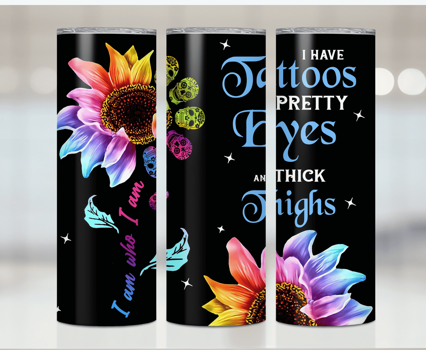 Pretty Eyes Thick Thighs | Sublimation Tumbler Transfer