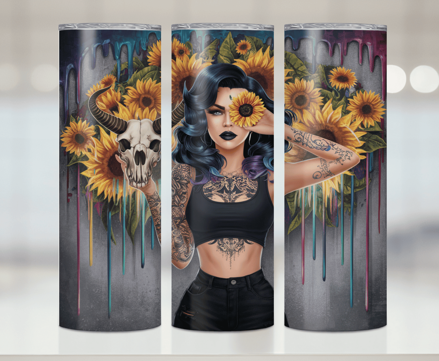 Sunflower Lady  | Sublimation Tumbler Transfer