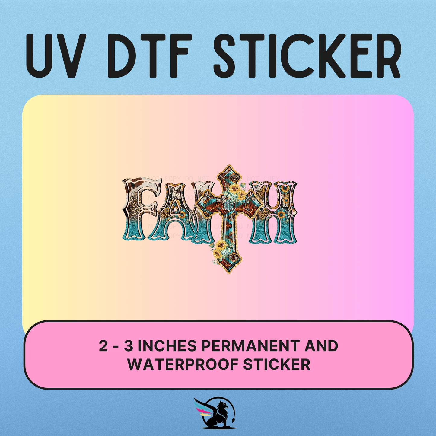 Faith Cross | UV DTF STICKER