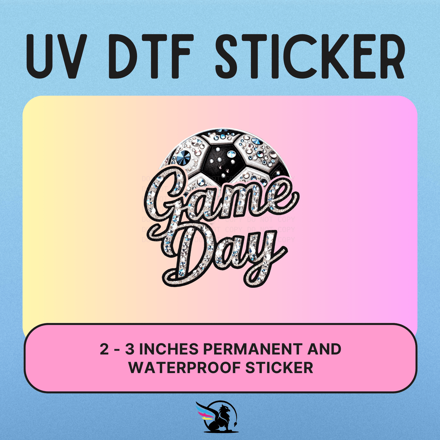 Game Day Soccer Bling | UV DTF STICKER