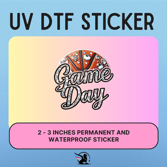 Game Day Basketball Bling | UV DTF STICKER