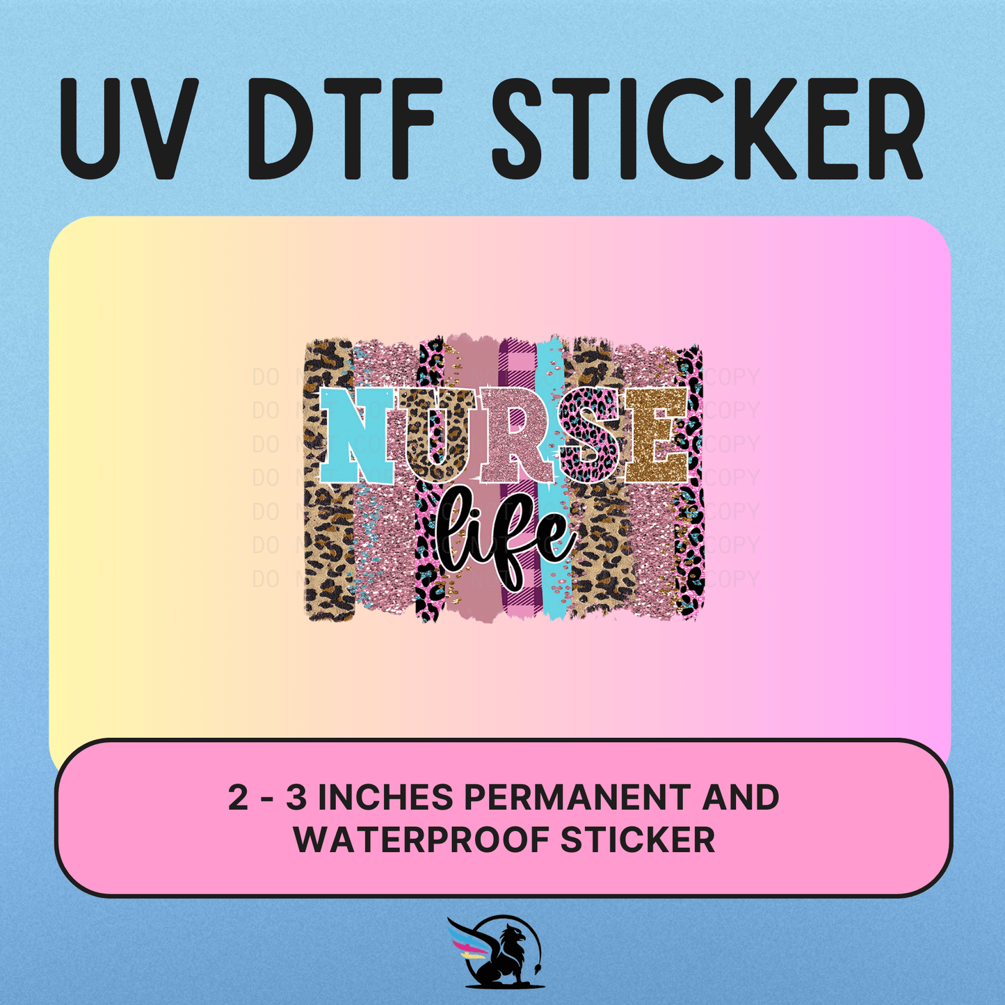 Nurse Life Cheetah | UV DTF STICKER