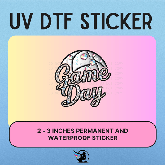 Volleyball Game Day Bling | UV DTF STICKER