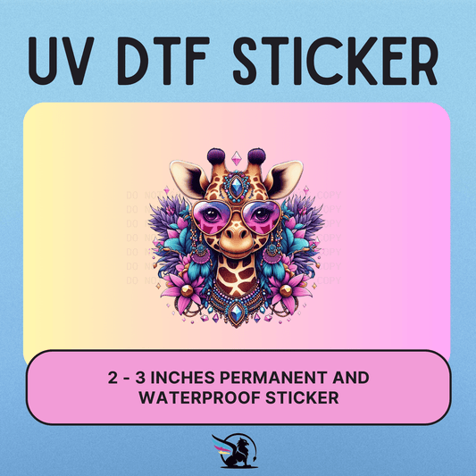 Bling Giraffe  | UV DTF STICKER