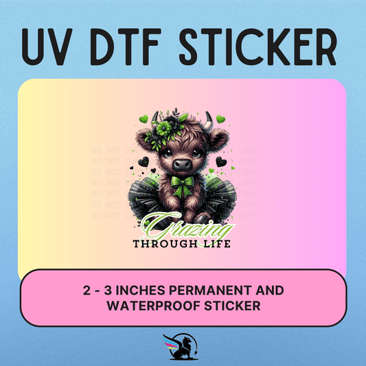 Crazing Through Life| UV DTF STICKER