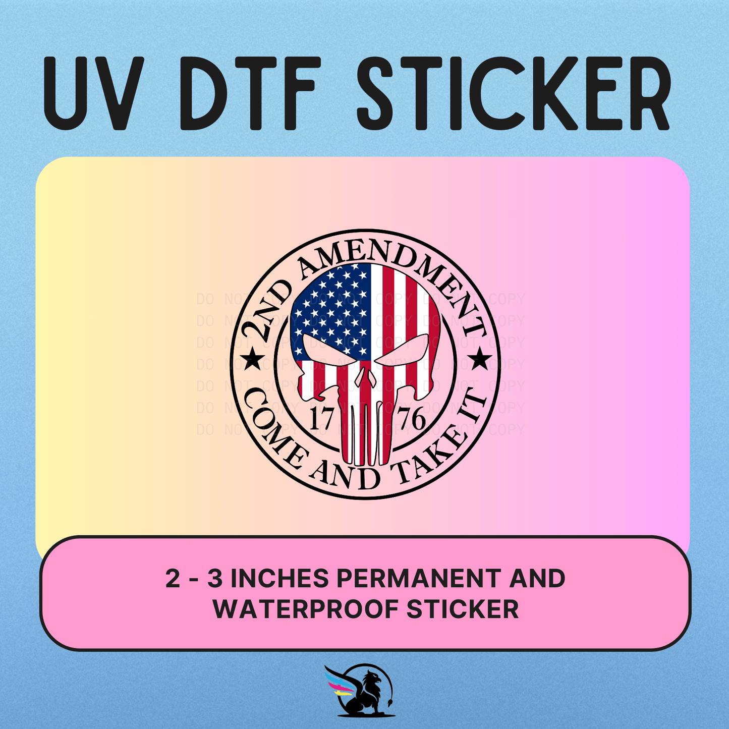 2nd Admendment| UV DTF STICKER