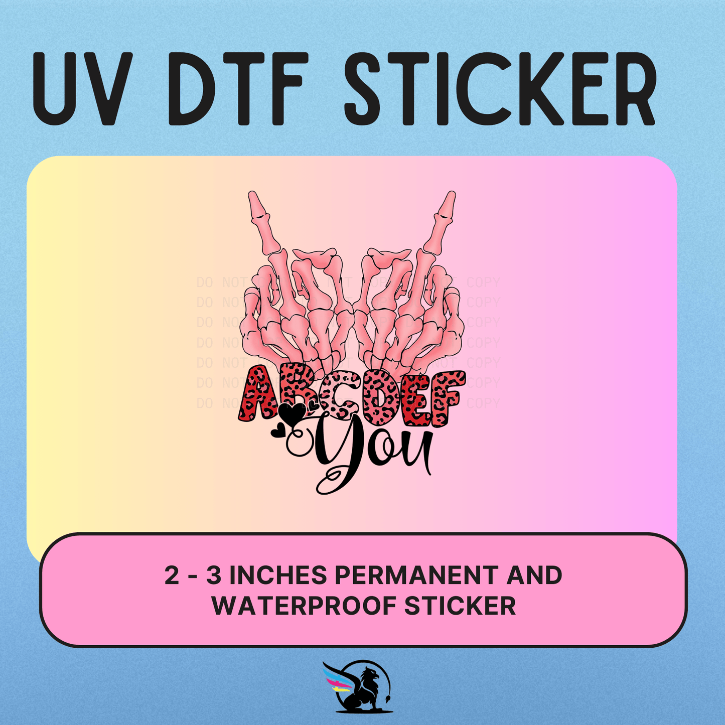 ABCDEF You | UV DTF STICKER