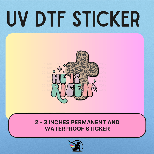 Cheetah He Is Risen | UV DTF STICKER