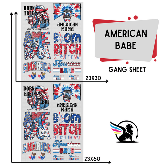 Premade Gang Sheet | American Babe